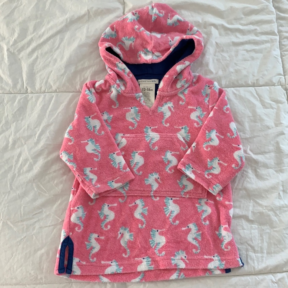 Pottery Barn Kids terry hooded swim coverup